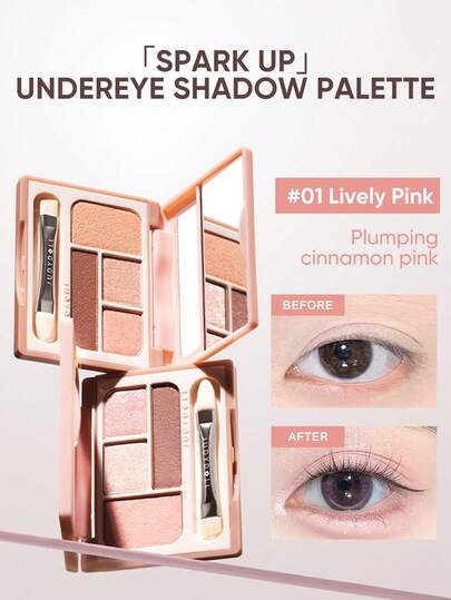 JUDYDOLL PALETA DE SOMBRAS PARA DEBAJO DE LOS OJOS SPARK UP, Paleta de 4 colores de sombras de ojos con iluminador y tonos brillantes