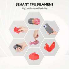 Sợi nhựa in 3D TPU 95A 1.75mm, vật liệu in 3D dẻo 95A, độ cứng và độ bền cao, cuộn 1kg (2.2lbs), độ chính xác kích thước ±0.03mm, phù hợp với hầu hết các máy in 3D FDM. - Xem 11