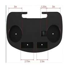2PCS Clip On Camping Chair Side Table Cup Holder & Phone Storage Tray Outdoor UK - Black - View 8