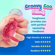 Drop Squishy Glittery Translucent Teardrop Toy, Colorful Orange Purple Blue Red Anxiety Relief Fidget, Calming Sensory Toy For Kids, Perfect Party Favor & Birthday Gift - 紫色 - 查看 3