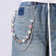1pc Fashion Hiphop Colorful M-Shaped Waist Chain, Versatile Jeans Chain Decor Pendant, Streetwear Accessory For Daily Wear - Multicolor - View 3