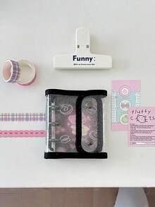 10Pcs Inner Pages/1Pc Loose-Leaf Binder, Photocard Binder Holder, Photocard Binder Photo Album,3-Hole Edge Wrapped Double Button Loose Leaf Photo Album, Widened Loose Leaf Binder Cover For Albums Business Cards Postcards - Multicolor - View 7