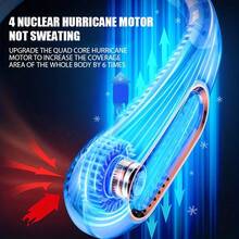 2026 Wearable Necklace Fan, LED Digital Display, 5 Wind Speed Levels, 3 Color Options, Quiet & Gentle Airflow, Portable Outdoor Cooling Fan For Summer Activities, Commencement, Graduation Party, Travel Hiking Essentials, Graduation Gift - Neck Fan - View 7