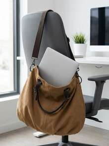 Túi đeo vai vải bố phong cách retro dung tích lớn, túi xách nữ đi học/đi làm, túi vải bố, ba lô học sinh, du lịch, đại học, đồ dùng cho giáo viên, túi đựng laptop 15 inch, phụ kiện y tá, quà tặng chất lượng cao - Nhiều màu - Xem 6