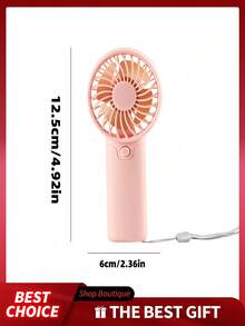 1/2个便携式迷你电动手持风扇，风量大，使用方便（不含电池） - 彩色 - 查看 2