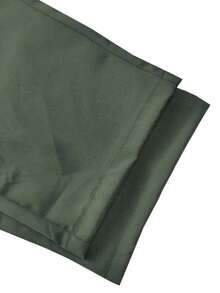 女士高腰宽松工装裤，休闲长裤，带口袋，耐穿飘逸，街头风日常穿搭，春季款 - 軍綠色 - 查看 4