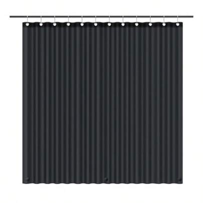 Shower Curtain Liner Light Weight PEVA Shower Liner 72x72 Inches Waterproof No Chemical Smell With 12 Rust Proof Metal Grommets For Bathroom Shower Curtain Black