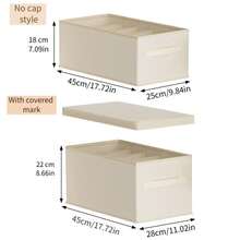 1 pieza Organizador de almacenamiento multifuncional de 5 rejillas, caja de almacenamiento para bolsas/ropa/pantalones, caja de almacenamiento a prueba de polvo y ahorradora de espacio para mochila, armario, divisor de armario - Beis - Ver 4