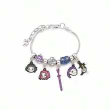 1 st K-POP häxflickgruppsarmband, tecknat strasshänge i rostfritt stålarmband - Multifärgad - Visa 4