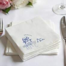 15–500 chiếc khăn ăn cocktail cá nhân hóa, khăn ăn cocktail 3 lớp cá nhân hóa cho đám cưới, trang trí bàn tiệc, trang trí tiệc hoàn hảo cho đám cưới, kỷ niệm, tiệc cô dâu, tiệc cocktail, tiệc đính hôn, khăn ăn dùng một lần lý tưởng cho cặp đôi, người yêu và gia đình, khăn ăn tiệc theo yêu cầu. - trắng - Xem 7