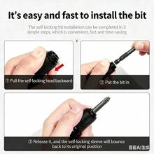 1/2" To 1/4" Hex Impact Socket Adapter, Chrome Vanadium Steel Quick Release Chuck Converter For Electric Wrench Air Impact Driver - A - View 7