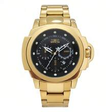 Invicta Coalition Men's Gold Watch, All Stainless Steel, Top Quality - 黑色 - 查看 3