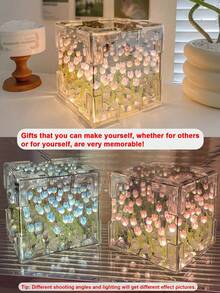 20 chiếc đèn ngủ hình hoa tulip tự lắp ráp, đèn hoa màu hồng dễ thương, chạy bằng pin, gương hình hoa tulip nhân tạo, quà tặng cho bạn gái, trang trí phòng ngủ, trang trí phòng. - ánh sáng ấm áp - Xem 7