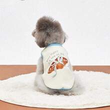 Chaleco con estampado de altavoz para mascotas, ligero para perros pequeños como schnauzer, caniche, panda en primavera y verano - Blanco - Ver 11