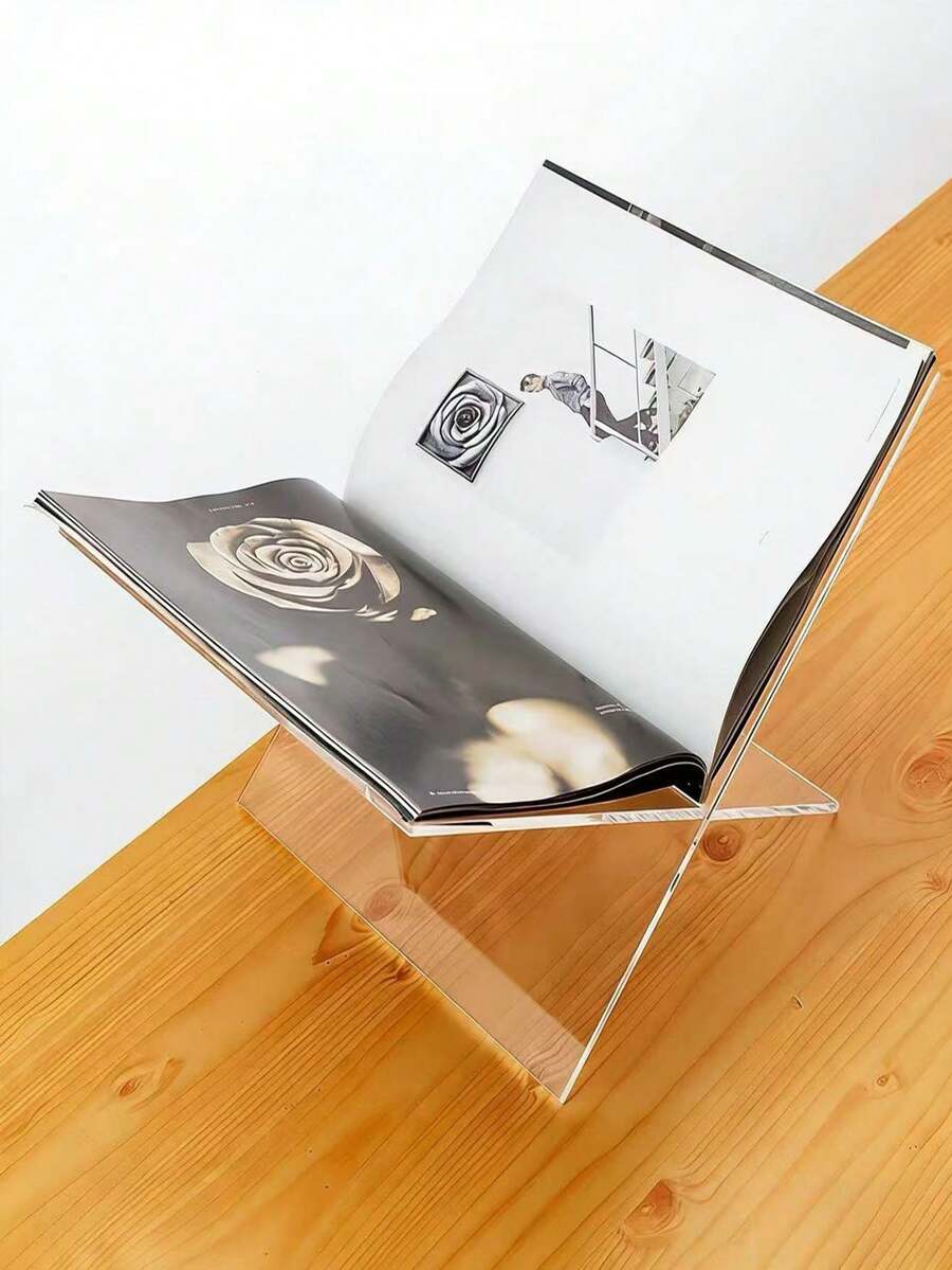 Estantería en forma de X - Diseño minimalista de pie, ahorra espacio para almacenar libros y artículos en dormitorios de estudiantes