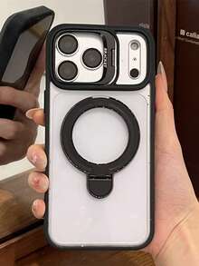 Ốp lưng điện thoại cao cấp tích hợp sạc không dây từ tính, tương thích với iPhone 17 Pro Max, 17 Pro, 17, 16, 15, 14, 13 Pro Max, thiết kế mềm mại với lớp bảo vệ camera ở mặt sau. - màu đen - Xem 3