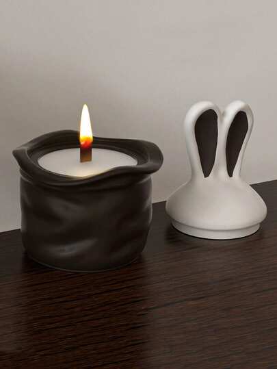 Silicone Mold For Long-Eared Rabbit Storage Jar, Epoxy Resin Mold For DIY Fragrance Stone, Candle Cup, Durable Home Decor Mold