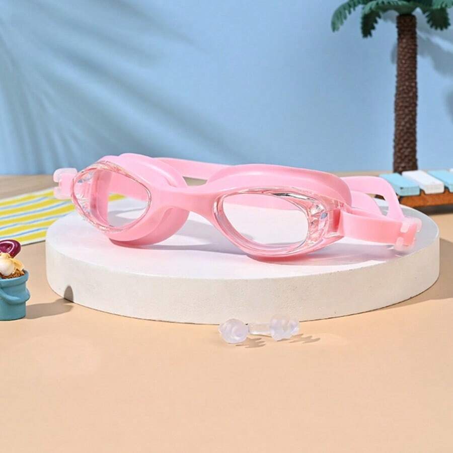 1 cặp kính bơi chống nước, chống sương mù độ nét cao dành cho nam và nữ, kính lặn chuyên nghiệp - Hồng - Xem 1
