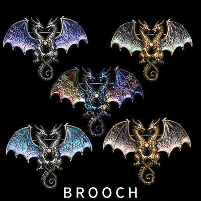 دبوس صدر إيناميل كرتوني تنين كلاسيكي، دبوس صدر أنيق للنساء، مناسب للسترات والمعاطف، هدية مثالية للأصدقاء