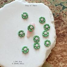1 Pack Spring Colorful Small Daisy & Sunflower Metal Nail Art Decorations, 3D Floral Minimalist Metal Accessories - Multicolor - View 9