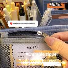 Estuche magnético de 33 piezas para lápices y artículos de papelería | Estuche para lápices de gran capacidad y alto valor para estudiantes | Bolsa de cosméticos portátil de varias capas, juego de regalo - Estuche magnético para lápices con base - Ver 8