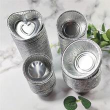 Bộ 50 chiếc giấy lót bánh cupcake bằng nhôm, cốc nướng bánh muffin dùng một lần, chống dính, dùng cho tiệc tùng. - Bạc - Xem 1
