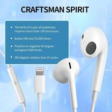 2-Pack Wired Earphones For IPhone, In-Ear Headphones With Built-In Microphone And Volume Control, Compatible With IPhone 14/13/12/11/XR/XS/X/8/7/Pro/Pro Max - 1 - 查看 3