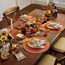 2pcs/4pcs/6pcs 15-Inch Round Woven PP Placemats, Multi-Color Options, Washable, Non-Slip, Heat-Resistant Dining Table Mats And Coasters, Suitable For Home Dining Table Decor, Holiday Parties, Restaurants, Kitchens, Farmhouse Style, Easter And Holiday Parties - Multicolor - View 10