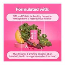 FLO Ovarian Health Support - Hormone Balance For Women, Supplement With DIM, Myo &Amp; D-Chiro Inositol, Folic Acid - Supports Healthy Ovulation, Cycle Regularity - 30 Servings - 口味名稱 B - 查看 8