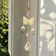 Gold Plated Crystal Hanging Ornament, Suitable For Window Sills And Gardens, Can Be Used For Indoor And Outdoor Decor And Parties - A - View 10