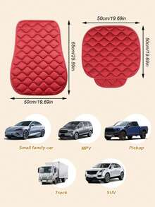2pcs Plush Car Seat Covers - Front Seat Cushion With Diamond Quilted Pattern, All Season Car Seat Pad With Backrest, Soft Fluffy Fabric, Non-Slip Base, Fits Sedan, SUV, Truck, Easy Installation - Car Seat Cushion Set - View 9
