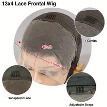 4/27 Honey Blonde Lace Front Human Hair Wig Bob Human Hair Wig13x4 Straight Lace Frontal Bob Wigs Pre Plucked 180 Density - S4/27 - View 7