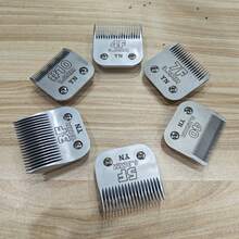 1个可拆卸专业宠物理发器，配有7F（3.2毫米）、40#（0.25毫米）、4F（9.5毫米）、5F（6.0毫米）、3F（13毫米）、5/8英寸不锈钢刀片，兼容Fides、Ost、Laube、Conner、Val、Beauty等品牌电动修剪器、宠物理发器、陶瓷刀片、通用宠物理发器刀片、剪刀刀片配件 - 查看 7