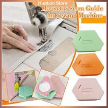 Guía de costura magnética paraáquina de coser, agarre antideslizante, imanes, accesorios paraáquina de coser, regla multifuncional, doblador W0HS - C - Ver 2