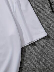 VTUTOK Men's T-Shirt And Shorts Set With Printed Round Neck Short Sleeved Top, Casual T-Shirt And Drawstring Waist Shorts Set BILLIONAIRE BOYS CLUBB,T-Shirt And Shorts Set, Two Piece Set, Casual Set, Summer Outfit, Lounge Set, Short Sleeve Set, Cotton Set, Mens Set,Matching Set, Sport Set, Tracksuit Set, Comfort Set, Daily Outfit, Lounge Wear,Casual Wear,Cotton T-Shirt, Casual Tee, Short Sleeve, Crew Neck, Vintage Tee, Fashion T-Shirt, Loose Fit, Regular Fit,Shorts, Casual Shorts, Summer Shorts, Cotton Shorts, Athletic Shorts, Gym Shorts, Lounge Shorts, Beach Shorts,Daily Shorts,Streetwear Graphic Set - áo phông trắng - Xem 5