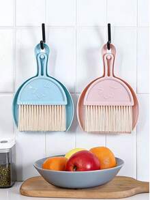 1 Set Herramienta de limpieza diaria para mascotas Mini recogedor y escoba, Kit de herramientas de barrido de escritorio - Mini kit de limpieza - Ver 1