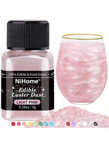 Bột nhũ ăn được, thích hợp dùng cho đồ uống, sô cô la, kem phủ, dâu tây, bánh cupcake, kẹo, bánh quy - Thuần chay - Nhiều màu - Xem 18