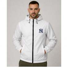 Waterproof Windbreaker Jacket, Great For Cold Weather And Everyday Wear. - White - View 1