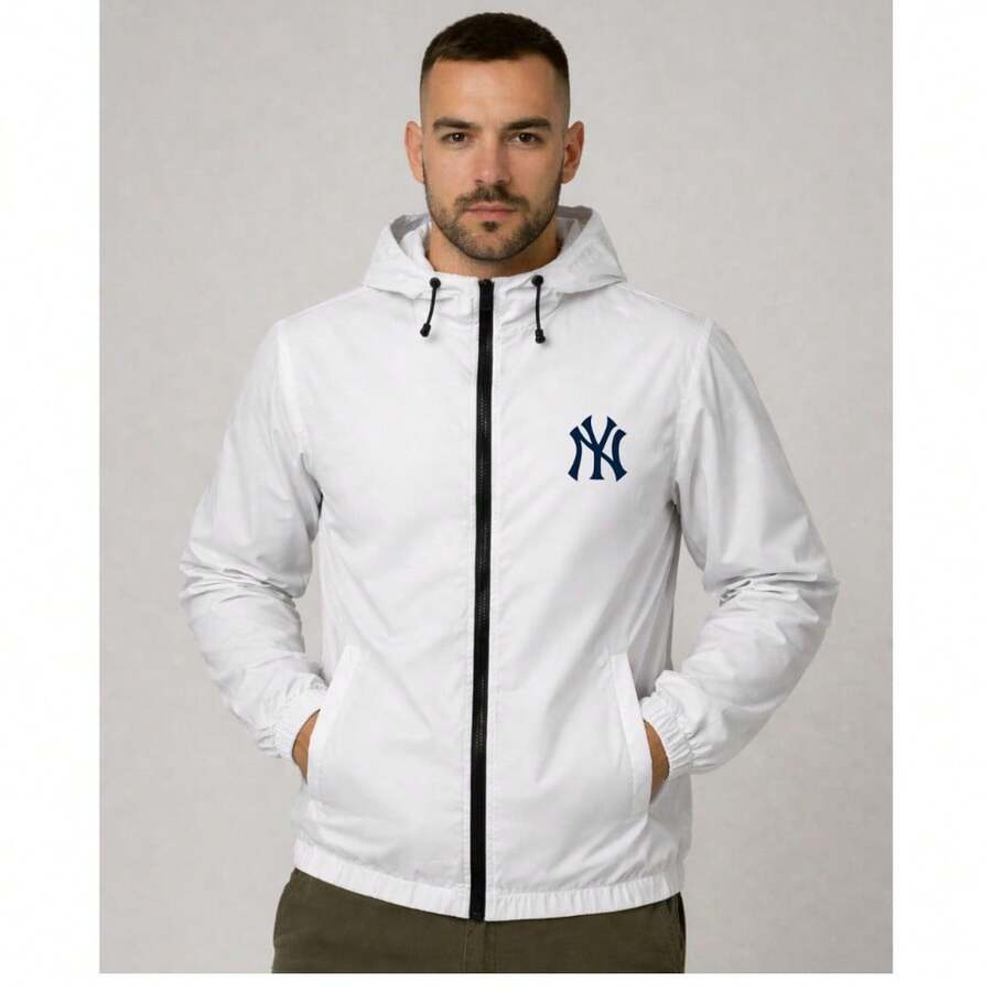 Waterproof Windbreaker Jacket, Great For Cold Weather And Everyday Wear. - White - View 1