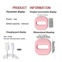 AXH. 专业可充电振动筋膜按摩环，用于腰腹部燃脂塑形，瑜伽环 - 彩色 - 查看 3