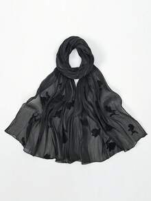 1 Piece High-Quality Embroidered Island Silk Versatile Long Scarf For Women, Fashionable Sun Protection Minimalist Shawl Scarf - Multicolor - View 5