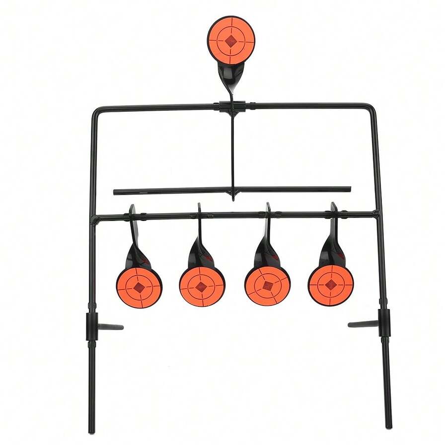 Metralla Caliente Giratoria Giratoria Disparando 5 Objetivos con Adhesivos para Rifle Airgun - Naranja Coral - Ver 1