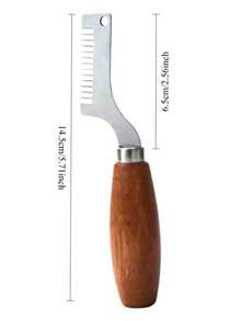 1/2 piezas Picador de cebolla con mango de madera, herramienta de cocina eficiente y uniforme, picador manual de cebolleta/ajo, rebanador de verduras, accesorio práctico para el hogar y el restaurante - Multicolor - Ver 8