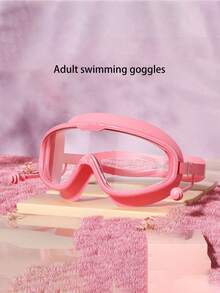 成人游泳装备，舒适防摩擦防水干发男女通用泳帽泳镜套装，硅胶游泳用品 - A - 查看 9