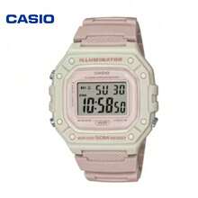 Casio 卡西欧 W-218HC 裸粉色方形数字手表 50米防水 防震 LED灯 多功能学生运动腕表 - 均碼 - 查看 11