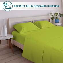 Ecommerc3 3-4 Piece Cotton Sheet Set, Fits Beds 80-200 Cm, Wide Variety Of Colors - Kacang pistasi - View 4