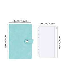 Sổ tay A6 dạng rời, có thể đựng văn phòng phẩm, tiền mặt, hóa đơn, kèm 12 nhãn tiếng Anh và 6 túi đựng, thích hợp cho mùa tựu trường. - A - Xem 3