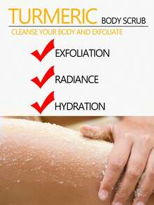 Sefralls 100g Turmeric Exfoliating Body Scrub For Smooth & Glowing Skins, ,Has The Effect Of Gentle Exfoliation, Deep Cleansing And Moisturizing. - Turmeric - View 3