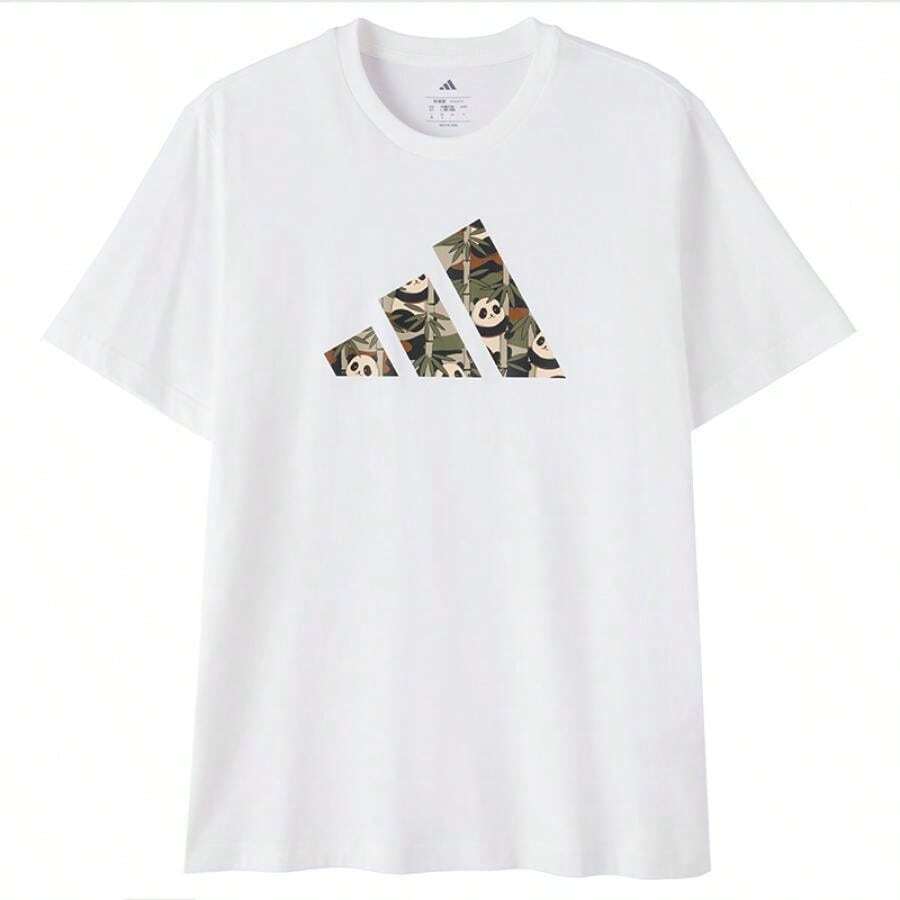 Adidas Men's T-Shirt, Comfortable Casual Everyday Wear, M PANDA C CAM T Short Sleeve KB4850 - White - View 1