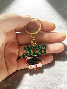 1pc/10pcs 2026 Graduation Keychain, Commemorative Graduation Gift Keyring, Unisex Alloy Oil Drop Graduation Cap Keychain, Graduation Ceremony Souvenir Gift, Backpack/Handbag Pendant, Daily & Holiday Accessory Gifts For Mother, Father, Graduation, And Teacher - Multicolor - View 5